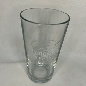 Coronado Brewing Co Beer Glass 16 Oz 3 1/4 InRound 6 In Tall Stay Coastal Cali